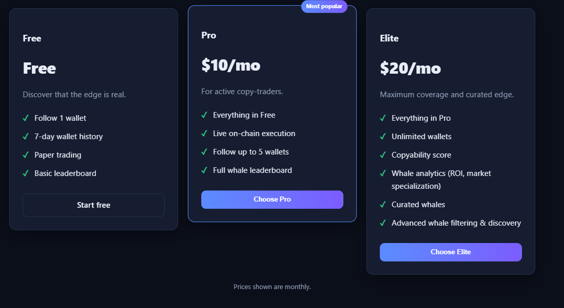 Account page