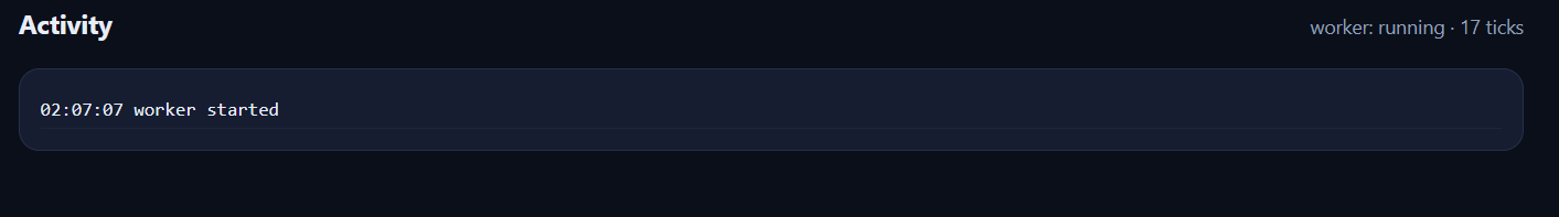 Activity feed